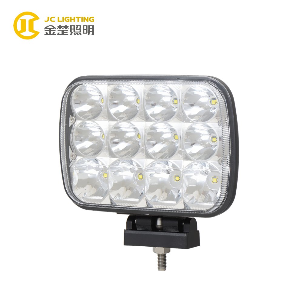 JC0512A-60W Newest IP68 Rectangle Work LED Light 12PCS 12V Cree 60W LED Driving Light